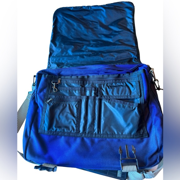 Vintage Motorola Cell Phones Blue Men’s Laptop Briefcase Attaché Bag MINTY Promo - Picture 3 of 11